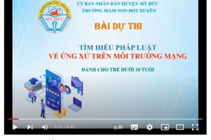 Bài dự thi tìm hiểu pháp luật về ứng sử trên môi trường mạng